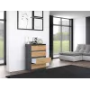 Kummut Top e Shop M4 ANTRACYT/ARTISAN — 4 sahtlit, antratsiit ja tamm, 700×400×970 mm, puitlaastplaat