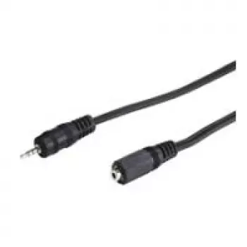 Wentronic Goobay 2,5 mm pistikupikenduskaabel, must, 2 m – 2,5 mm pistik (3-kontaktiline, stereo) > 2,5 mm pesa (3-kontaktiline, stereo) (50458)