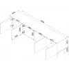 Cama RTV-kapp ISLA 200x40x60 mat must
