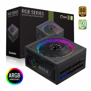 Gamemax toiteplokk, 80 PLUS, Gold | RGB 850G | 850 W