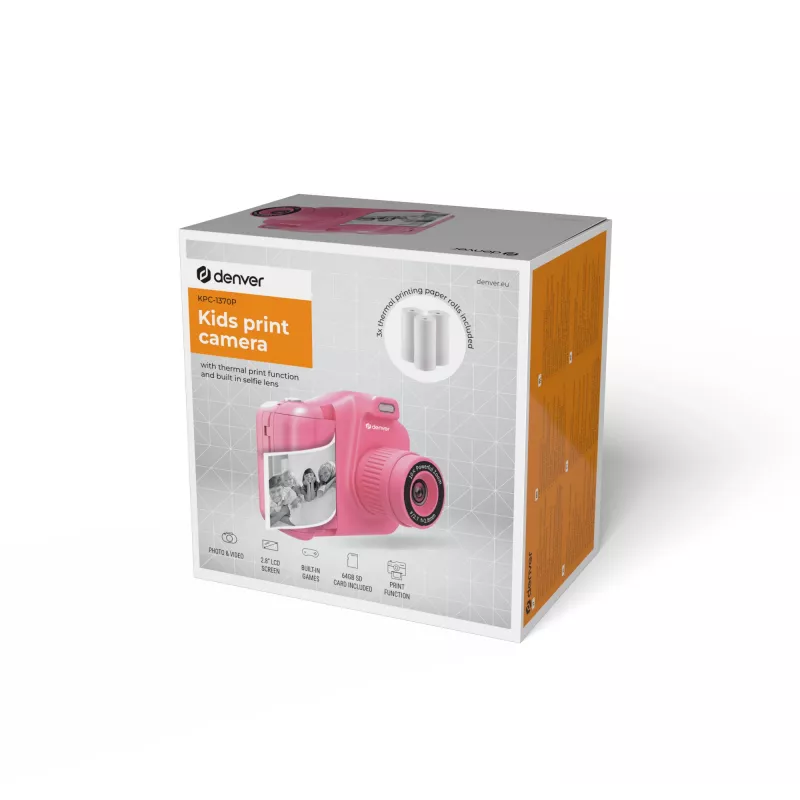 Laste digikaamera Denver KPC-1370P Roosa 249g