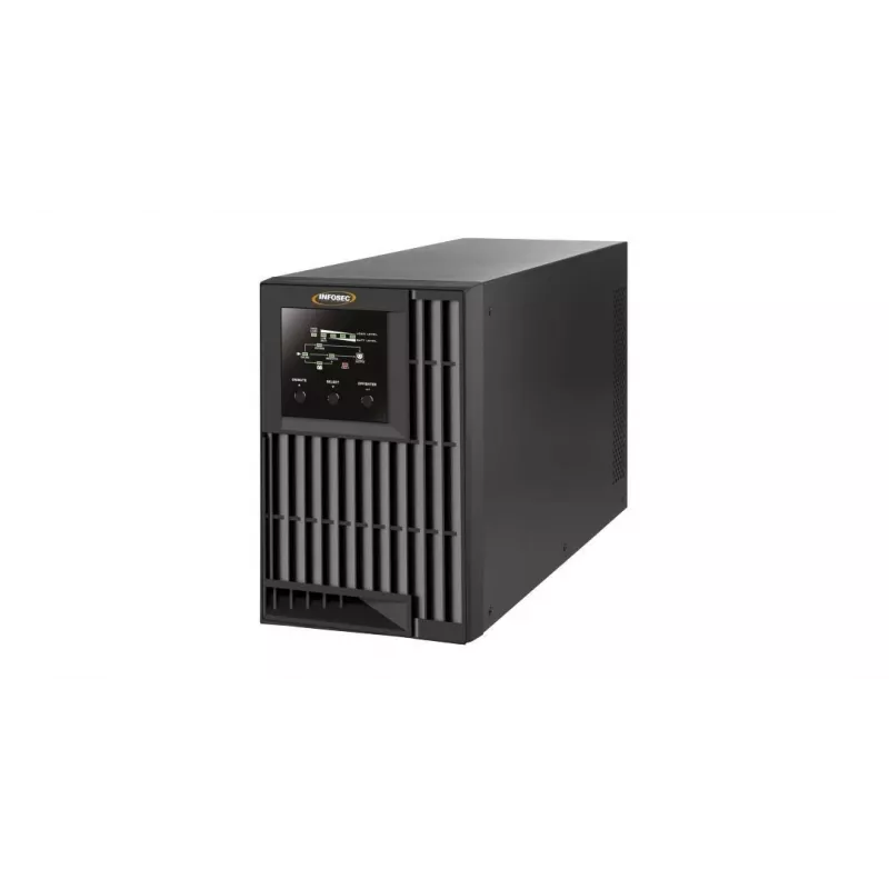 Infosec E4 Value 1000 katkematu toiteallikas (UPS) Topeltmuundus (Online) 1 kVA 3 vahelduvvoolu väljundit