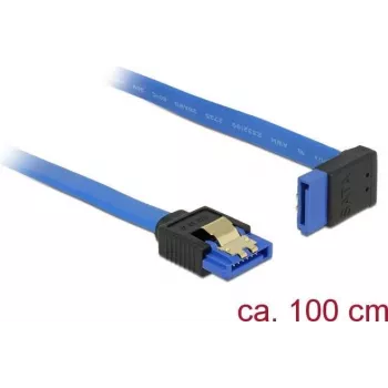 SATA-kaabel DeLOCK 84999 1 m SATA 7-kontaktiline Must Sinine