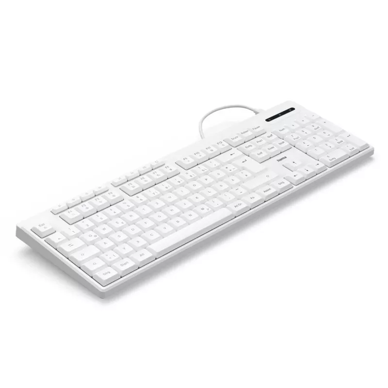 Juhtmega klaviatuur Hama CK-200 USB, valge
