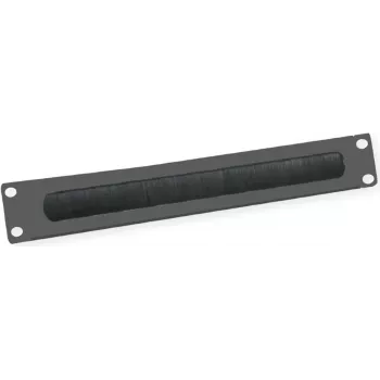 VALUE raami kate harjaga kaabli läbiviiguks - RAL 9005 - 2U - 25,4/48,3 cm (10inch/19inch)