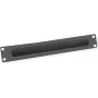 VALUE raami kate harjaga kaabli läbiviiguks - RAL 9005 - 2U - 25,4/48,3 cm (10inch/19inch)