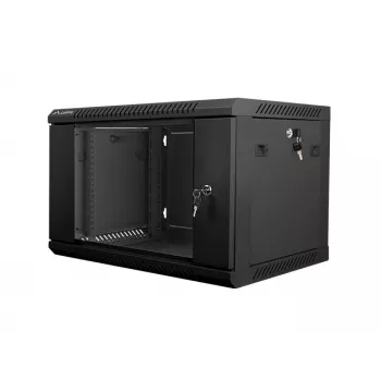Seinale paigaldatav kapp LANBERG WF01-6406-10B, 6U, 19 tolli, 600×374×450 mm, must, 60 kg