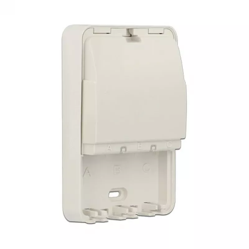 Harukarp DELOCK 86262 seinale paigaldatav ühenduskarp, 82×120×31 mm, valge