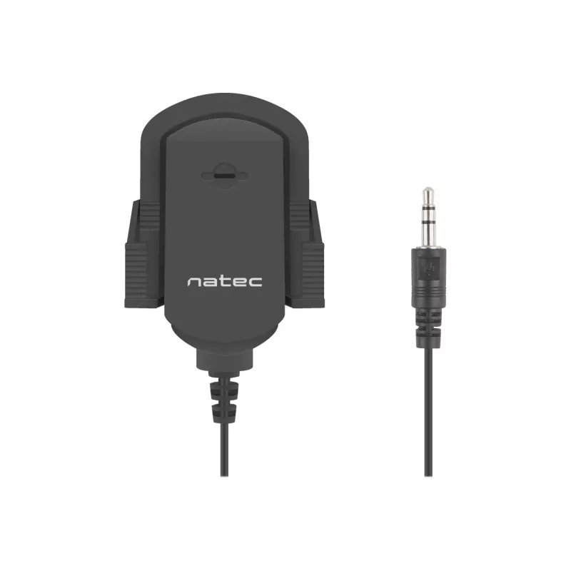 Klambriga mikrofon NATEC NMI-1352, juhtmega 3,5 mm, tundlikkus -58 dB, 50–16000 Hz, 1,8 m kaabel, 20 g