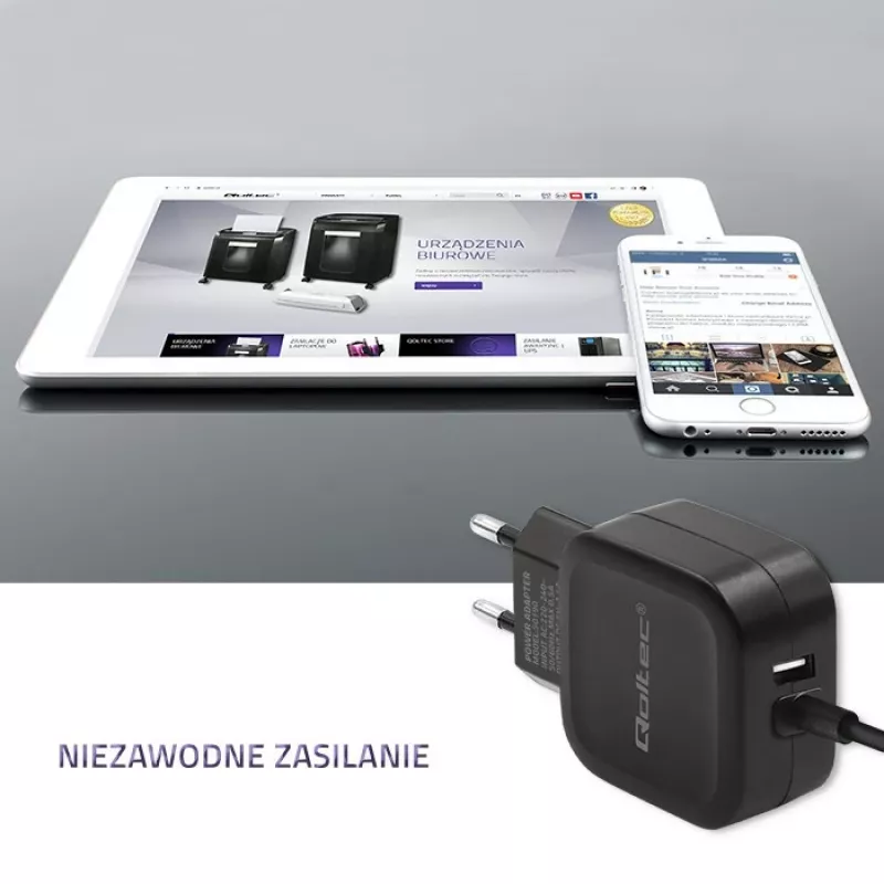 Qoltec 50190 Mobiilseadme laadija