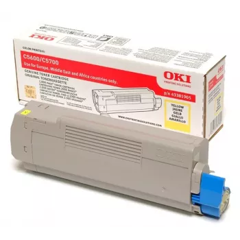 Toner OKI Toner 43381905 Kollane 43324405 10000 lehekülge