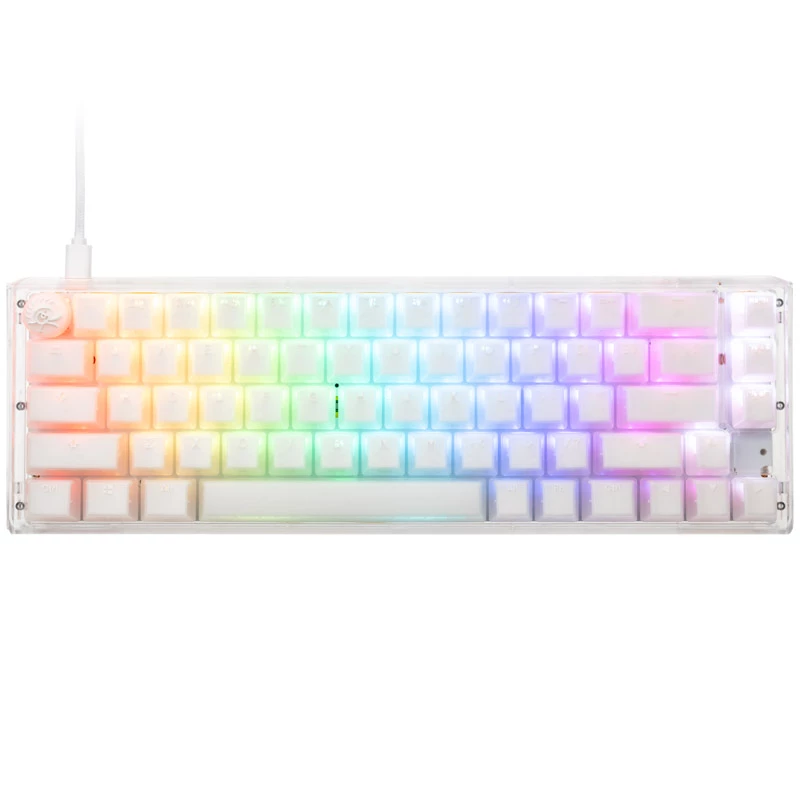 Ducky One 3 Aura Valge SF klaviatuur, mängimiseks, USB, QWERTY, USA inglise keel