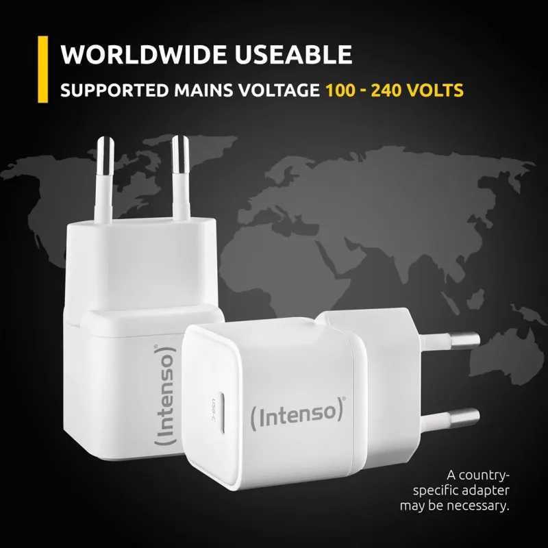 Mobiilseadme laadija Intenso 7803032 AC kiirlaadimine valge