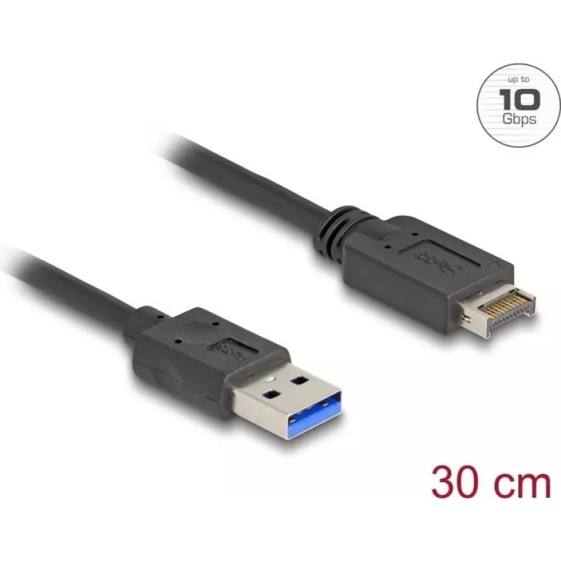 DeLOCK USB-kaabel 10 Gbps Type-E Key A 20 pin isane kuni Type-A isane 30 cm
