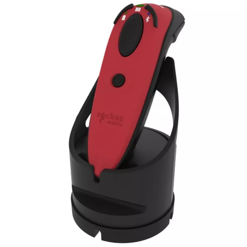 Durascan D720 lineaarne vöötkoodi+QR-koodi lugeja punane + laadimisdokk