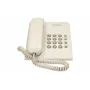 Analoogtelefon Panasonic KX-TS500PDW — 16 nuppu, valge, laua-/seinale kinnitatav, 100-kohaline telefoniraamat