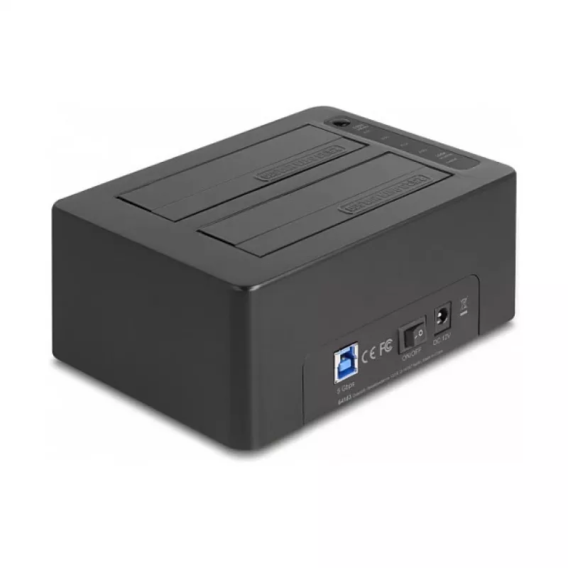 DeLOCK USB kahekordne dokkimisjaam 2 x SATA HDD SSD kloonimisfunktsiooniga ja kaardilugejaga