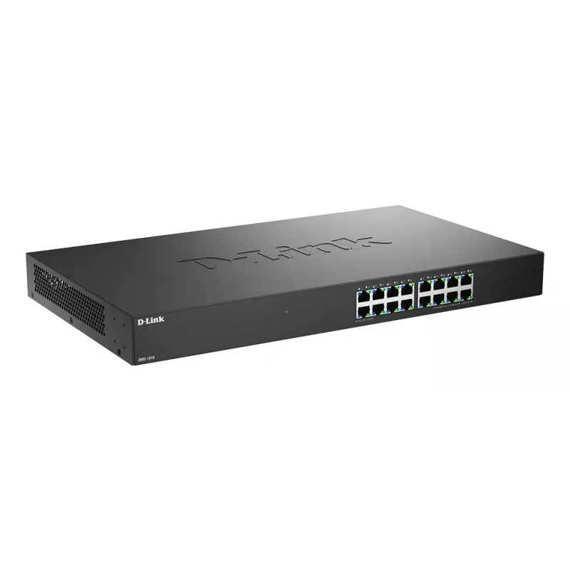 D-Link 16-pordine 2,5G mitme gigabitine haldamata kommutaator, haldamata, L2+, 2.5G Ethernet (100/1000/2500)