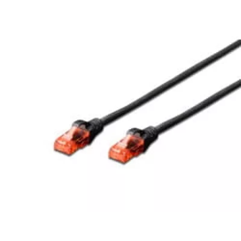 Võrgukaabel Digitus CAT 6 U/UTP RJ-45 0.5m Must