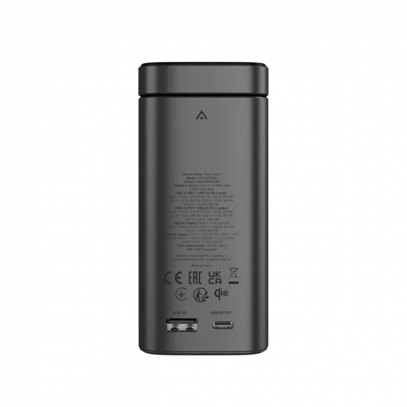 CANYON Qi2 magnetiline toitepank OnPower 150 15000mAh Alumiinium Tumehall
