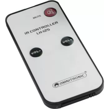 Omnitronic kaugjuhtimispult L-125 (mudel 10355126) — infrapuna-juhtmevaba pult heliseadmetele