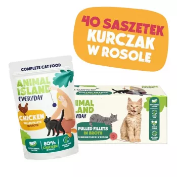 ANIMAL ISLAND kana puljongis kassitoit mono-pakend 40x85g