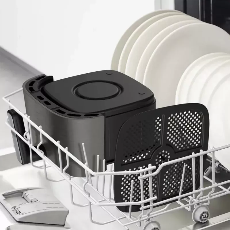 Tefal Easy Fry Silence EY551HE0 fritüür Üksik 5 L Eraldiseisev kuumaõhufritüür Must, Hall, Roostevaba teras