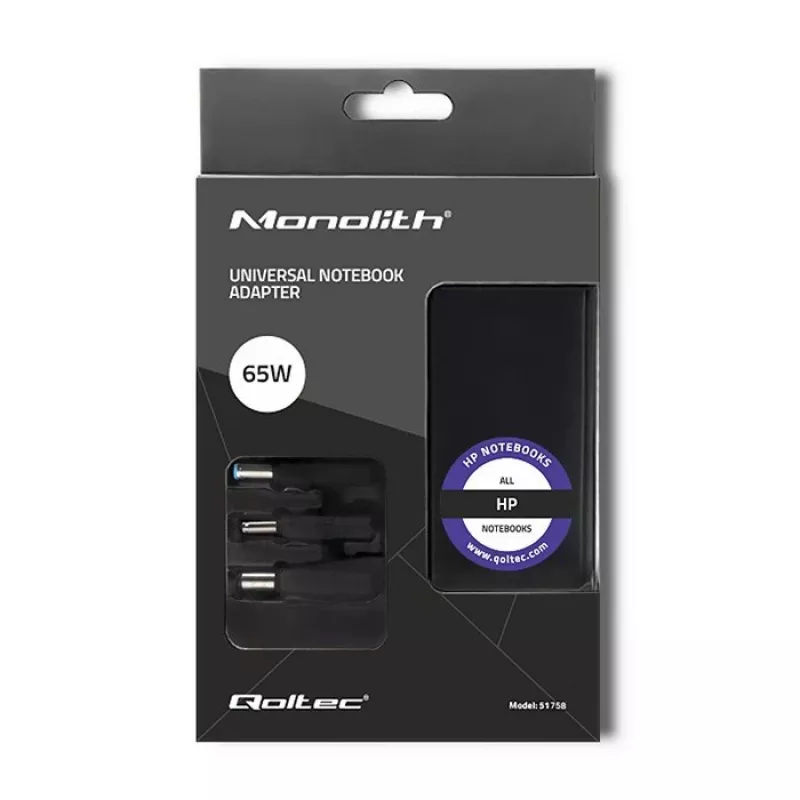 Toiteadapter Qoltec 51758 sisetingimustes 65 W must