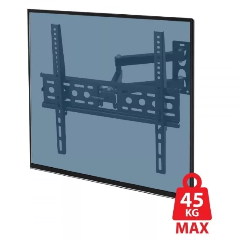 Seinale kinnitatav telerihoidik ESPERANZA ERW016 kuni 70-tollistele teleritele, must, 45 kg kandevõime, VESA 75x75–400x400, kaldenurk 15°