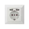 Turvapistikupesa süvispaigalduseks Digitus DA-70613 kahe USB-pordiga