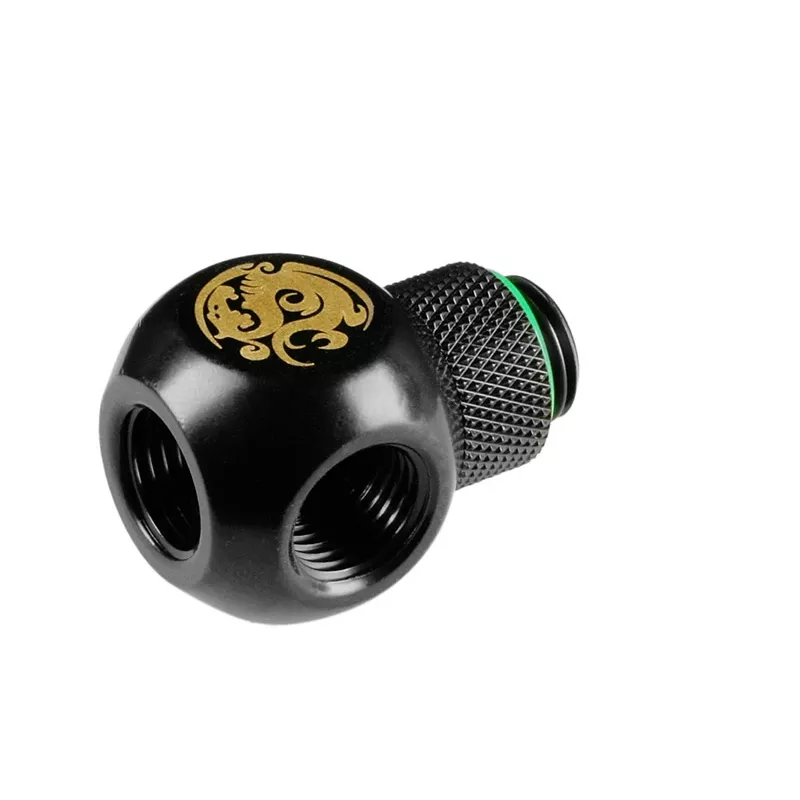 Metallist kiirvabastusliitmik BitsPower BP-MBQR-C arvuti vedelikjahutusele, messing, must
