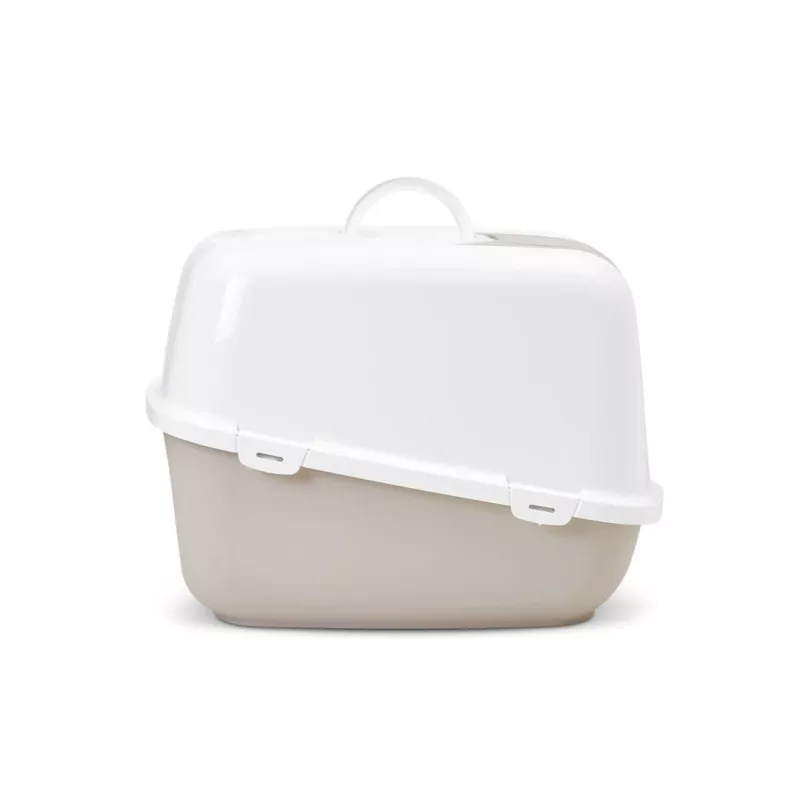 Kaetud kassiliivakast Savic Nestor Jumbo, plastik, 66,5×48,5×46,5 cm, kohvi/valge