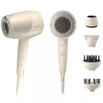 Föön Philips 9000 series BHD829/00, 1800 W, ioontehnoloogia, 3 soojust/3 kiirust, 4 otsikut (koondusotsik, difuusor), beež