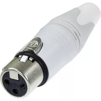 Neutrik NC3FXX-WT - XLR - must - roostevaba teras - valge - pronks - polüamiid - polüoksümetüleen (POM) - polüuretaan - tsink - IP40 - 2,5 mm² - 1,5 V (NC3FXX-WT)