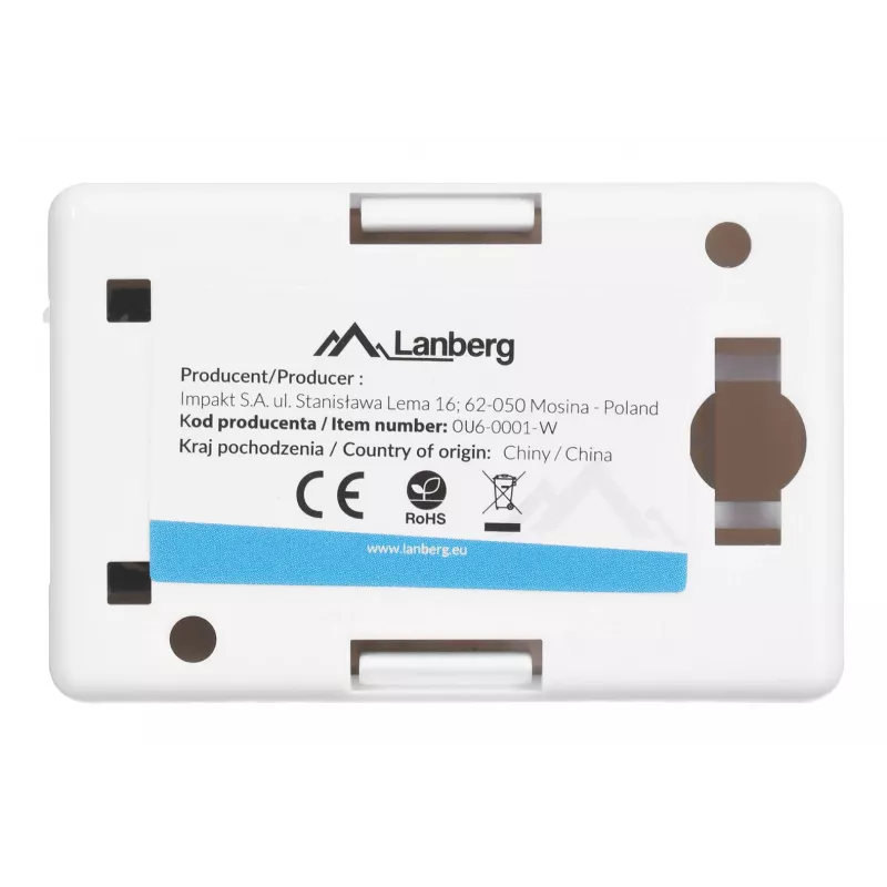 LANBERG RJ-45 pistikupesa karp OU6-0001-W, Cat6, valge