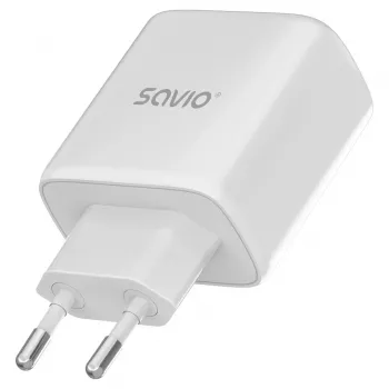 Savio LA-12 mobiilseadme laadija universaalne valge AC kiirlaadimine