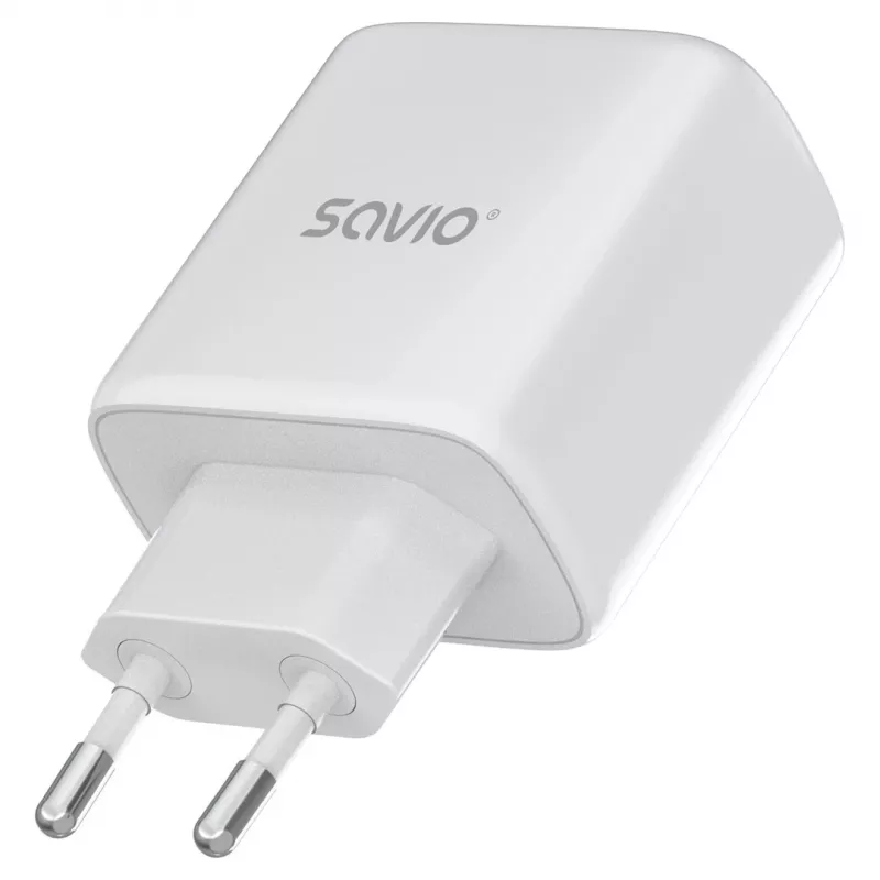 Savio LA-12 mobiilseadme laadija universaalne valge AC kiirlaadimine