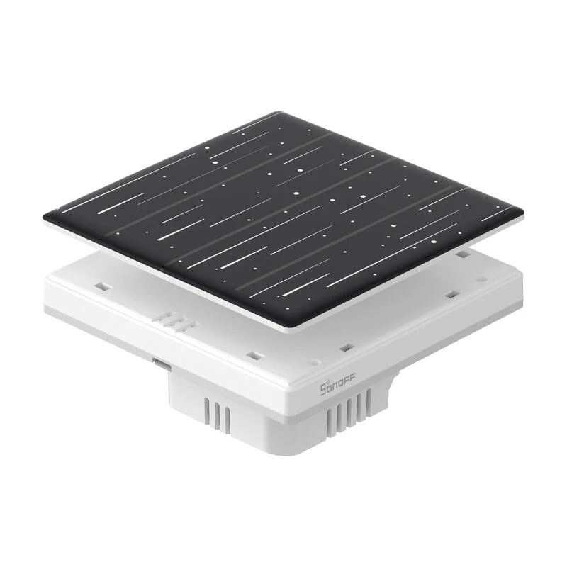 Dekoratiivne kate Sonoff T5-4C-86-star puutetundlikule lülitile — mudel T5-4C-86-star, seinaraam 86×86 mm paigalduseks