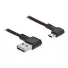 USB-kaabel DeLOCK EASY-USB 2.0 Type-A – Micro-B-pistik 0,5 m must