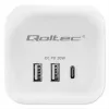 Pikendusjuhe QOLTEC 52548 3 vahelduvvoolupesaga ja USB-pordiga