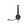 PORT CONNECT | Stereo USB Headphone PRO ON'R 300 | Juhtmega | Kõrvapealsed | Mürasummutus | Must