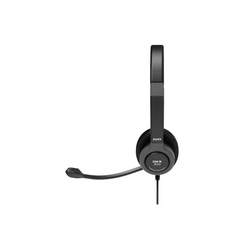 PORT CONNECT | Stereo USB Headphone PRO ON'R 300 | Juhtmega | Kõrvapealsed | Mürasummutus | Must
