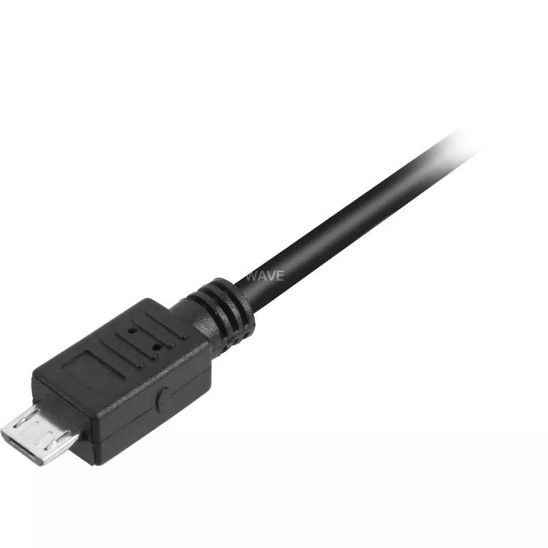 USB 2.0 kaabel, USB-A pistik > Micro-USB pistik (must, 2,0 meetrit)