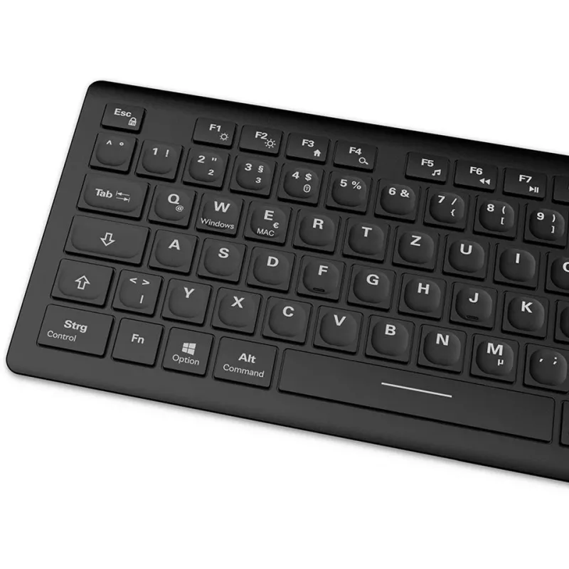 Sharkoon OfficePal K30W must DE-paigutusega kummikuppelklaviatuur