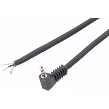3,5 mm täisnurkne stereopistik Voltcraft XL-AC35SW, must