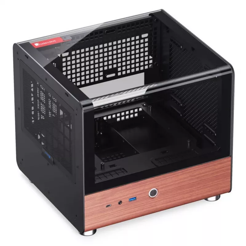 PC-korpus Jonsbo TK-0, minitorn, Mini-ITX, must