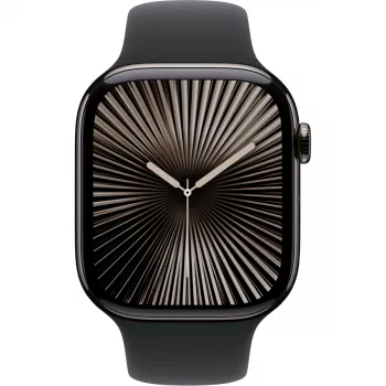 Apple Watch S10 Schiefer Titanium Sport Band Schwarz- S/M GPS + Cellular 46mm MWYD3QF/A 2024