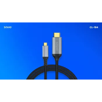 Kaabel USB-C HDMI v2.0b, 3m, vask CL-184