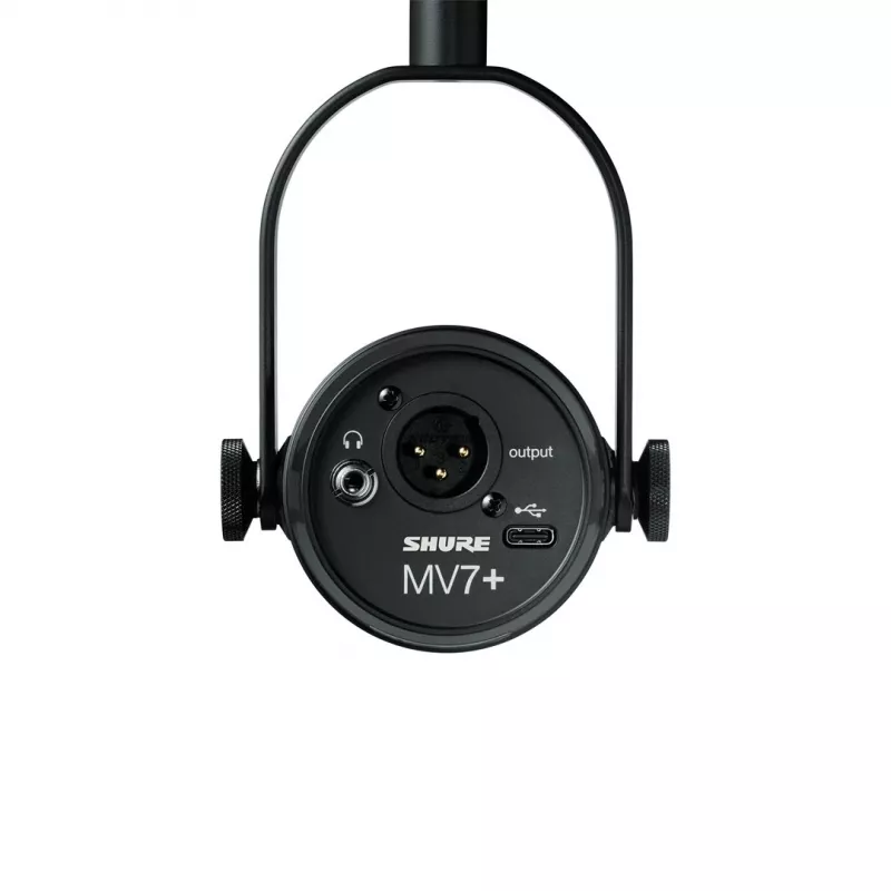 Shure MV7+-K - Loengu-/vokaalmikrofon XLR/USB-C ühendusega, must