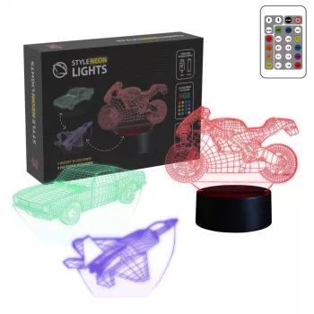 LED-sõiduki dekoratiivlamp MANTA SNL121RGB RGB 3D-valgus autodele ja mootorratastele
